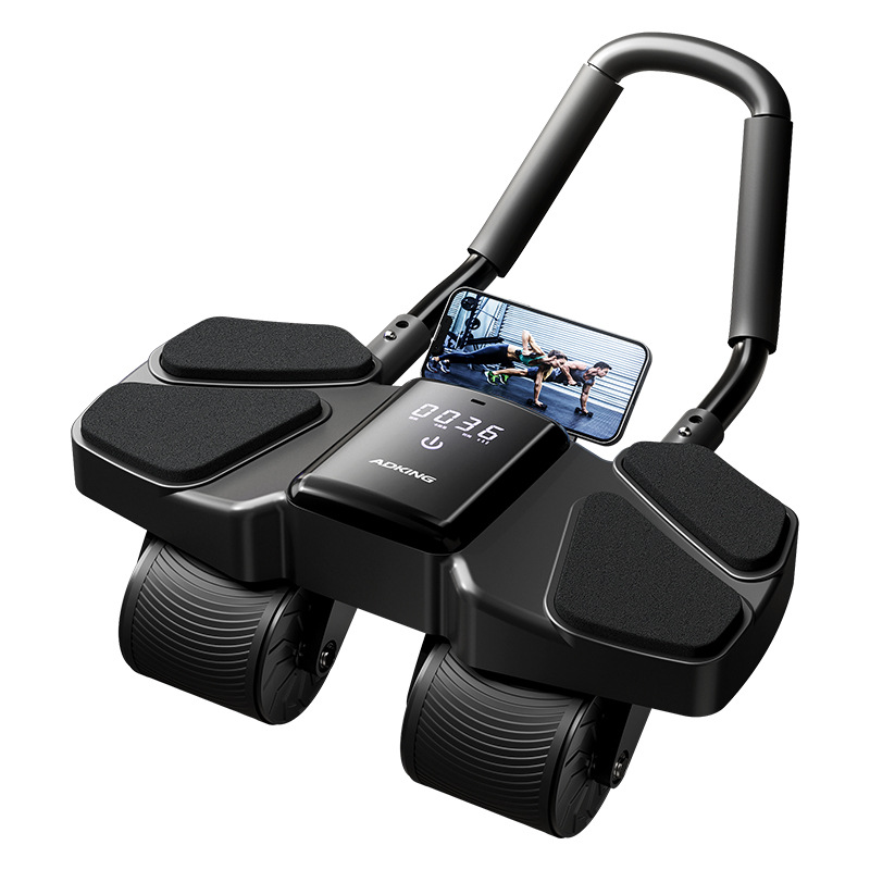 Ab Wheel Roller - Rolo Abdominal Portátil de Quatro Rodas
