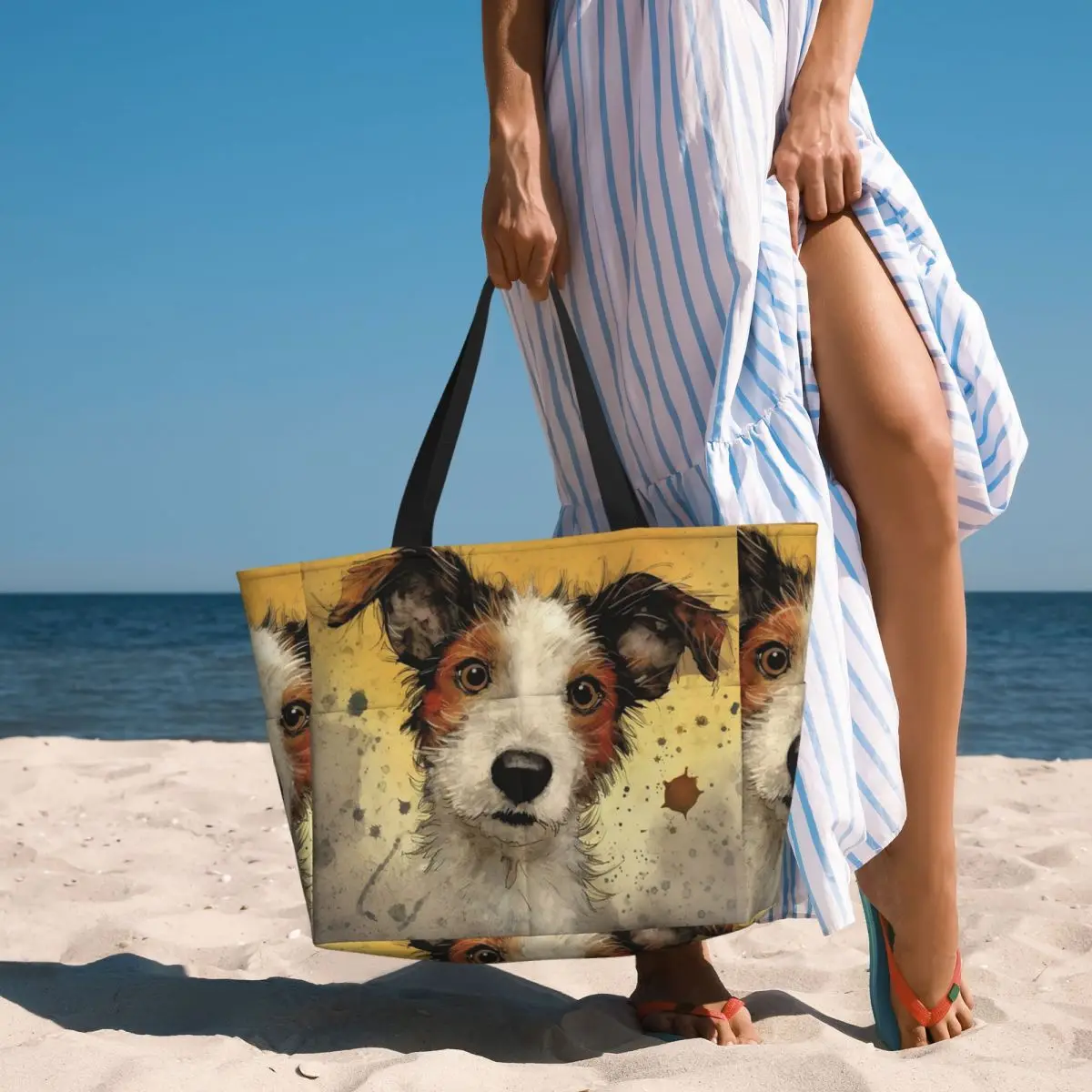 Yoga Fitness Tote - Bolsa tote para praia, cão jack
