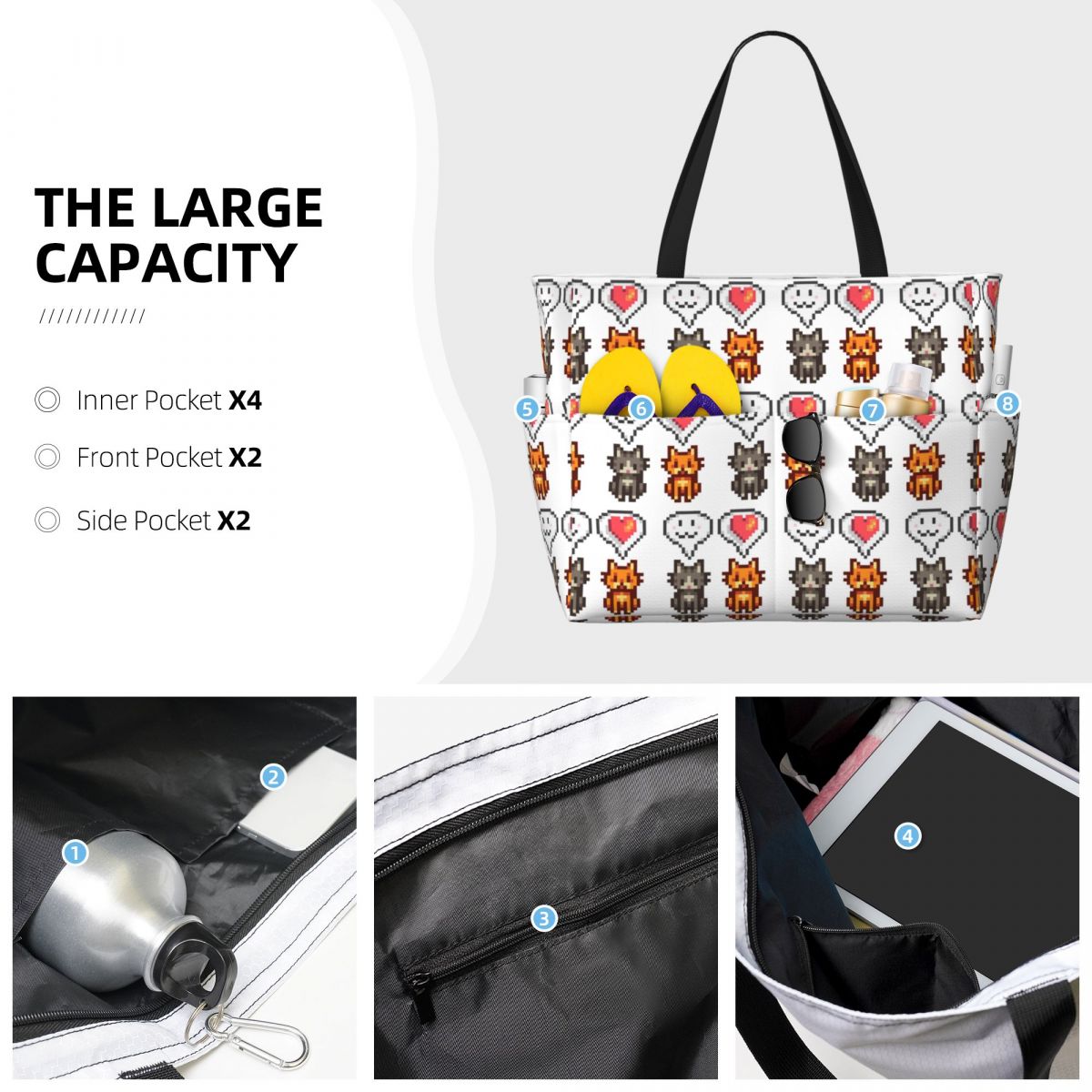 Bolsa tote grande para praia S - Yoga Fitness Videos Free avaliação e preço