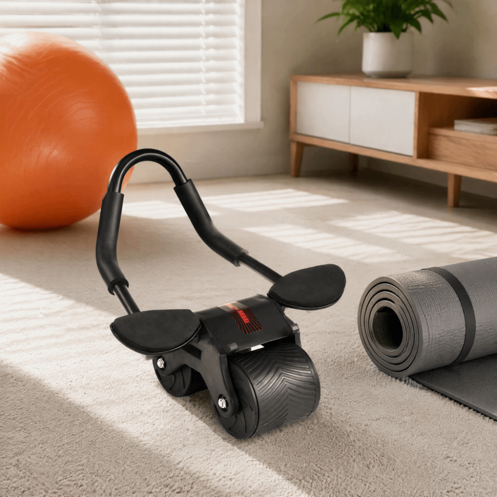 Roda Abdominal de Aço ABS com  - Ab Wheel Roller avaliação e preço