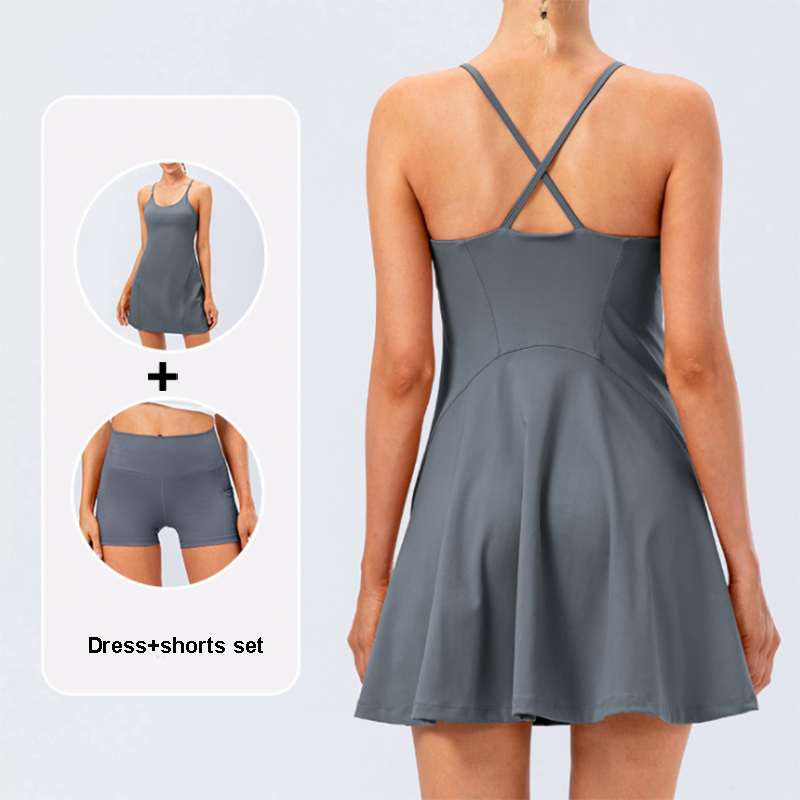 Mulheres tênis yoga saia alta  - Yoga Fitness Dress avaliação e preço