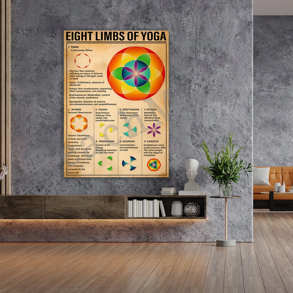 Arte de parede com oito membro - Yoga Fitness Gifts avaliação e preço