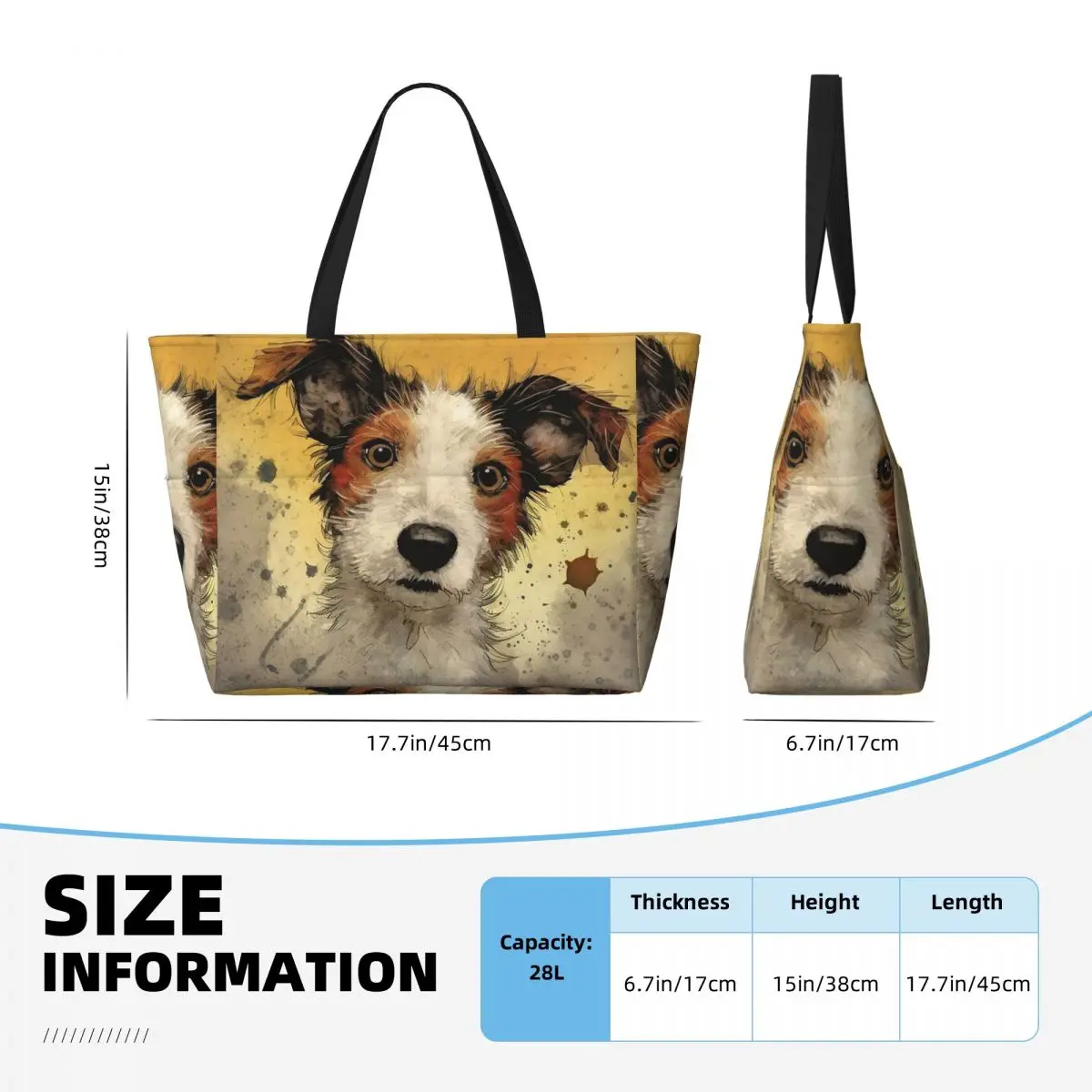 Bolsa tote para praia, cão jac - Yoga Fitness Tote avaliação e preço