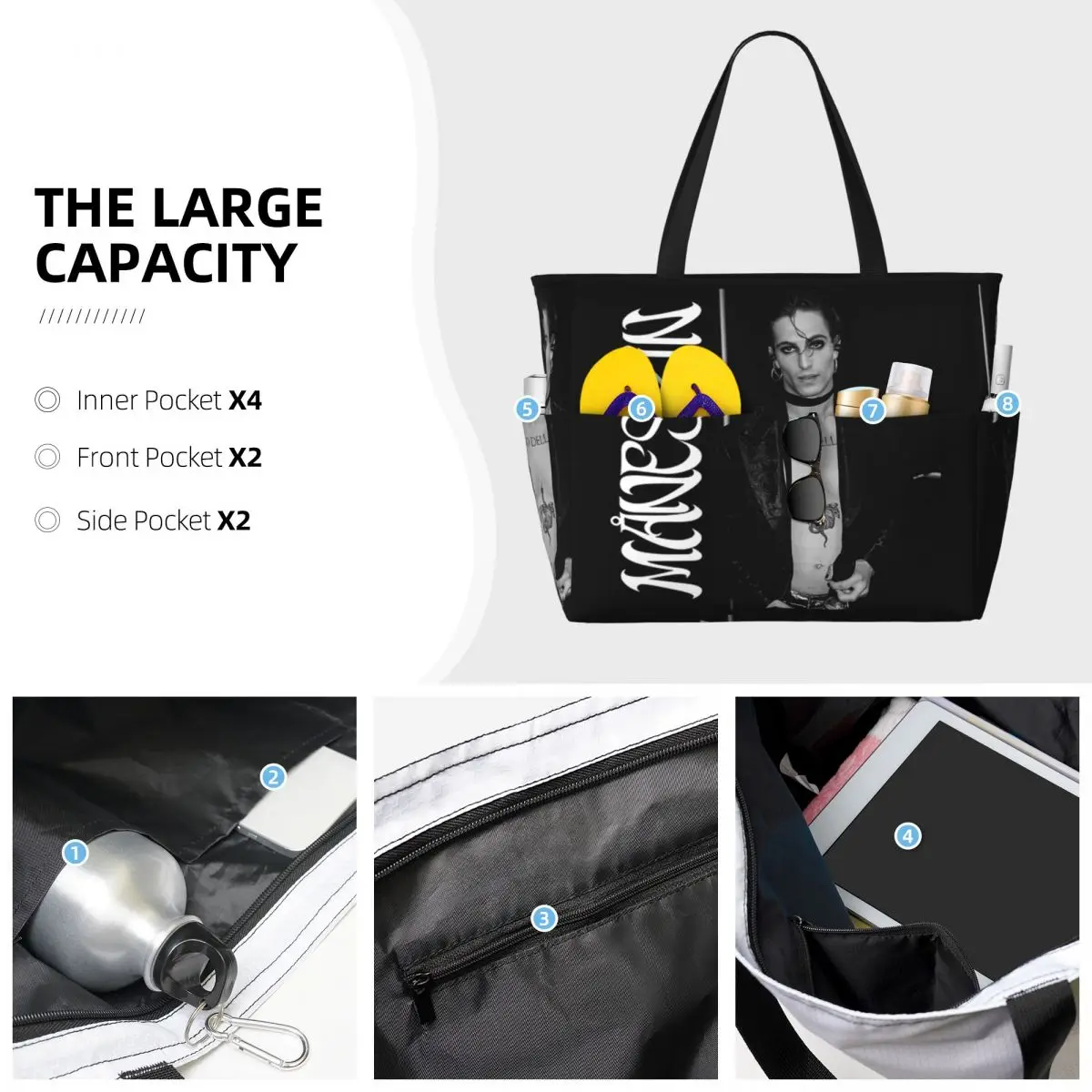 Damiano David Maneskin Bolsa d - Yoga Fitness Tote avaliação e preço