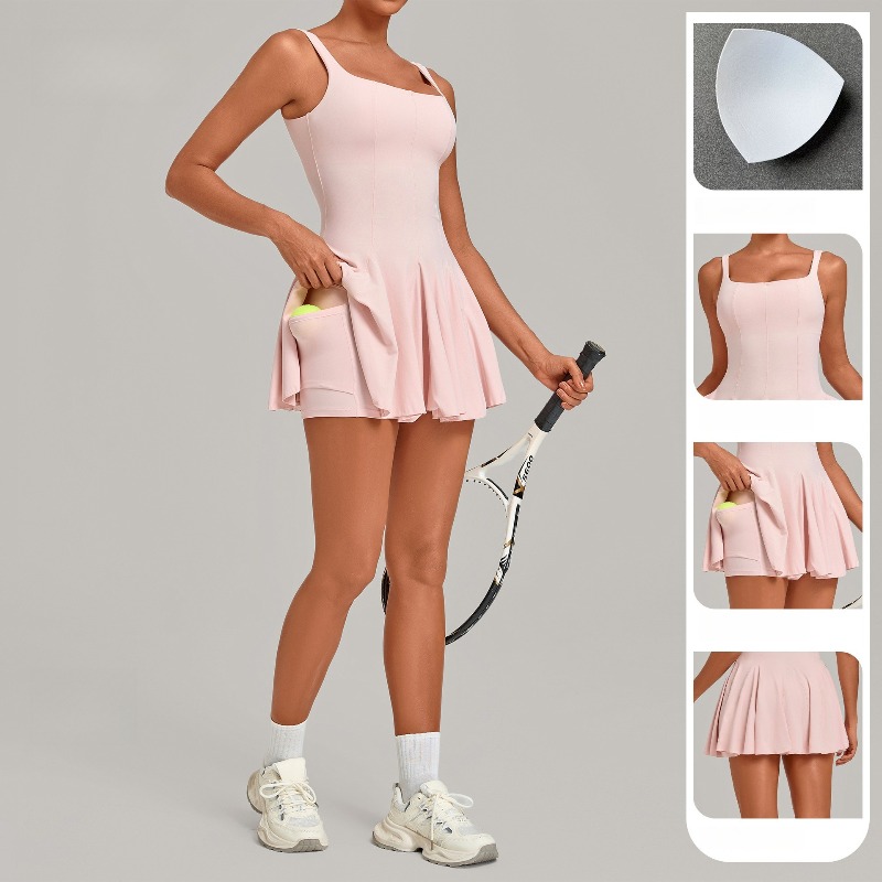 Vestido Saia Esportivo Feminin - Yoga Fitness Dress avaliação e preço