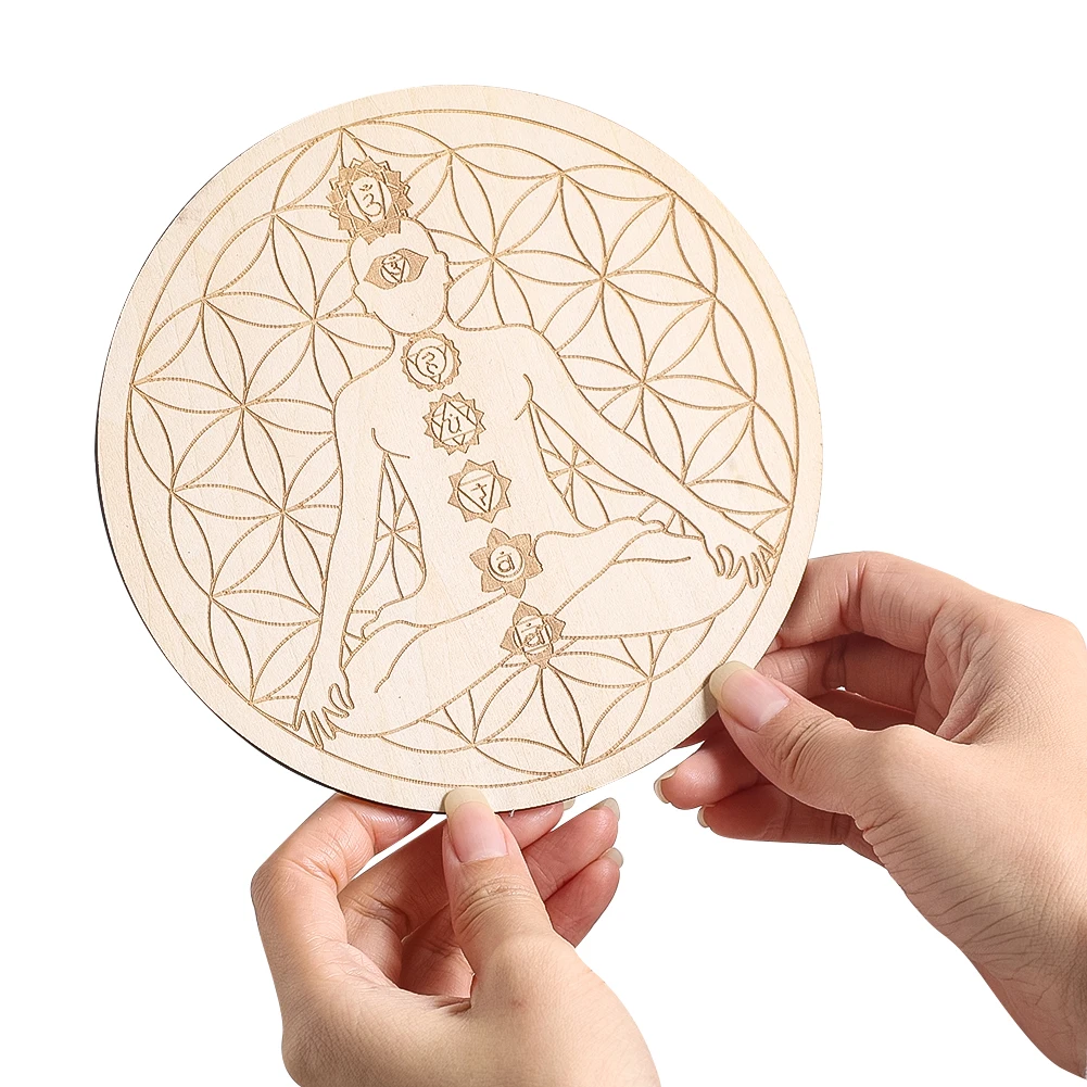 15cm gravura a laser 7 chakras - Yoga And Fitness Mat avaliação e preço