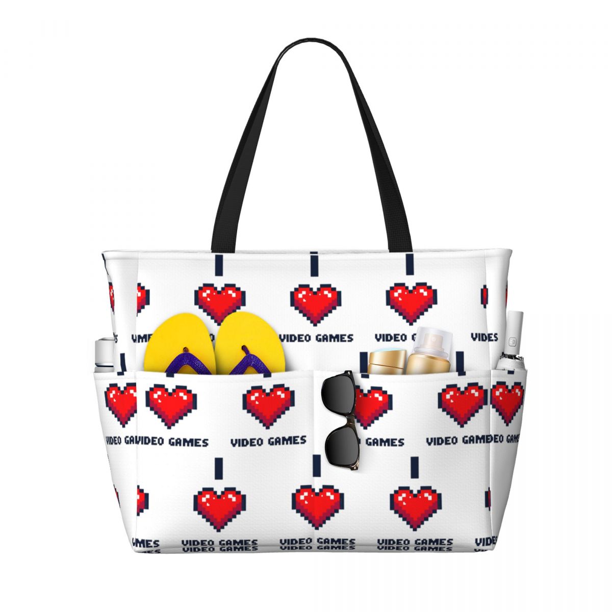 Bolsa tote de praia I Heart Vi - Yoga Fitness Videos Free avaliação e preço