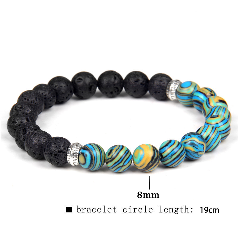 Pulseira de pedra de lava natu - Yoga Fitness Gifts avaliação e preço