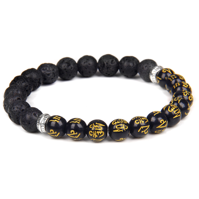 Pulseira de pedra de lava natu - Yoga Fitness Gifts avaliação e preço