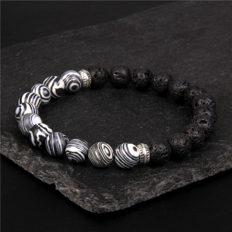 Pulseira de pedra de lava natu - Yoga Fitness Gifts avaliação e preço